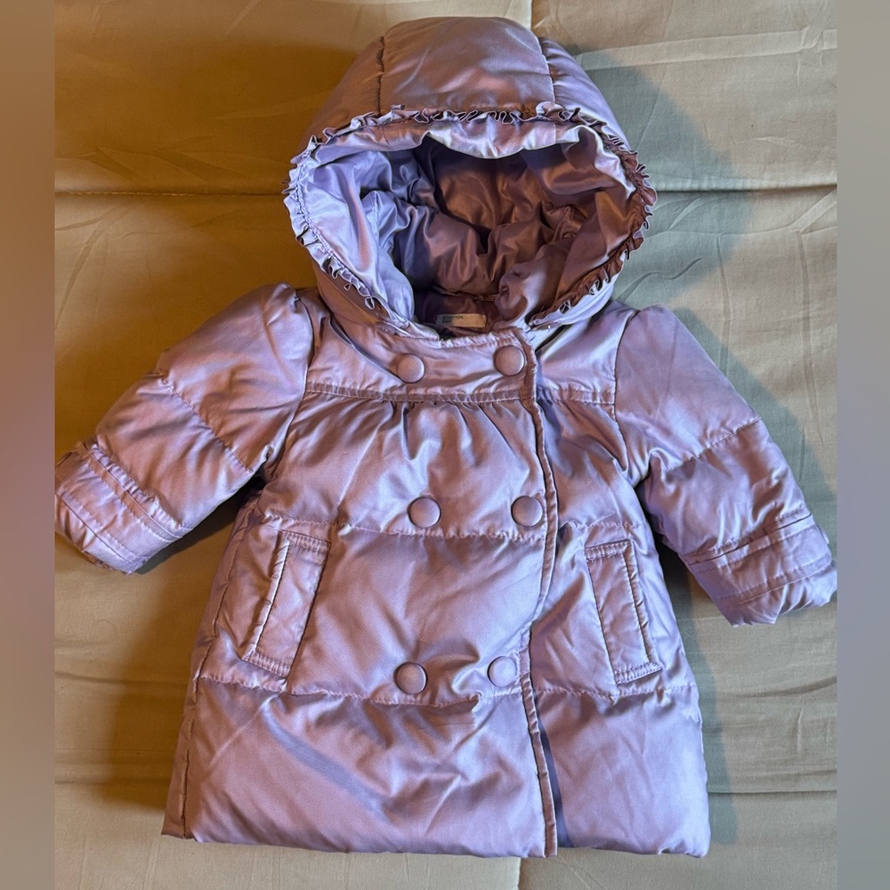 Benetton Baby Puffer Jacket Light Purple Sz. 1-3 months